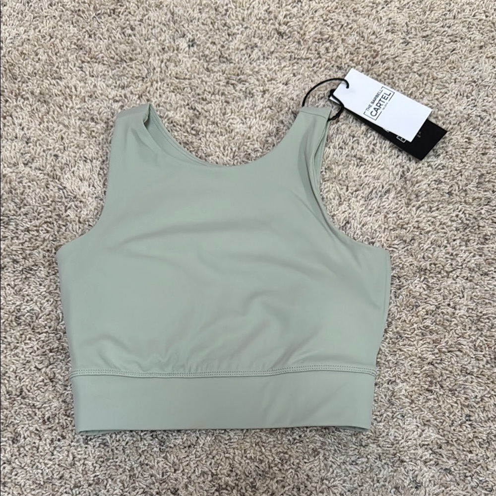 Barbell Cartel Sage Green Sports Bra